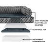 image:imageFurhaven Orthopedic Dog Bed for MediumSmall Dogs w Removable Bolsters amp Washable Cover For Dogs Up to 35 lbs  Plush amp Woven Decor Comfy Couch Sofa  Diamond Brown MediumDiamond Gray Plush  Woven Dcor