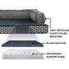 image:imageFurhaven Orthopedic Dog Bed for MediumSmall Dogs w Removable Bolsters amp Washable Cover For Dogs Up to 35 lbs  Plush amp Woven Decor Comfy Couch Sofa  Diamond Brown MediumDiamond Gray Plush  Woven Dcor