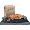 image:imageFurhaven Orthopedic Dog Bed for MediumSmall Dogs w Removable Bolsters amp Washable Cover For Dogs Up to 35 lbs  Plush amp Woven Decor Comfy Couch Sofa  Diamond Brown MediumDiamond Gray Plush  Woven Dcor