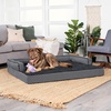 image:imageFurhaven Orthopedic Dog Bed for MediumSmall Dogs w Removable Bolsters amp Washable Cover For Dogs Up to 35 lbs  Plush amp Woven Decor Comfy Couch Sofa  Diamond Brown MediumDiamond Gray Plush  Woven Dcor