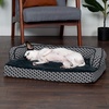 image:imageFurhaven Orthopedic Dog Bed for MediumSmall Dogs w Removable Bolsters amp Washable Cover For Dogs Up to 35 lbs  Plush amp Woven Decor Comfy Couch Sofa  Diamond Brown MediumDiamond Gray Plush  Woven Dcor