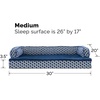 image:imageFurhaven Orthopedic Dog Bed for MediumSmall Dogs w Removable Bolsters amp Washable Cover For Dogs Up to 35 lbs  Plush amp Woven Decor Comfy Couch Sofa  Diamond Brown MediumDiamond Blue Plush  Woven Dcor