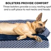 image:imageFurhaven Orthopedic Dog Bed for MediumSmall Dogs w Removable Bolsters amp Washable Cover For Dogs Up to 35 lbs  Plush amp Woven Decor Comfy Couch Sofa  Diamond Brown MediumDiamond Blue Plush  Woven Dcor