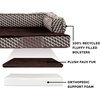 image:imageFurhaven Orthopedic Dog Bed for MediumSmall Dogs w Removable Bolsters amp Washable Cover For Dogs Up to 35 lbs  Plush amp Woven Decor Comfy Couch Sofa  Diamond Brown MediumDiamond Brown Plush  Woven Dcor