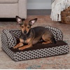 image:imageFurhaven Orthopedic Dog Bed for MediumSmall Dogs w Removable Bolsters amp Washable Cover For Dogs Up to 35 lbs  Plush amp Woven Decor Comfy Couch Sofa  Diamond Brown MediumDiamond Brown Plush  Woven Dcor