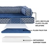 image:imageFurhaven Orthopedic Dog Bed for MediumSmall Dogs w Removable Bolsters amp Washable Cover For Dogs Up to 35 lbs  Plush amp Woven Decor Comfy Couch Sofa  Diamond Brown MediumDiamond Blue Plush  Woven Dcor