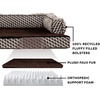 image:imageFurhaven Orthopedic Dog Bed for MediumSmall Dogs w Removable Bolsters amp Washable Cover For Dogs Up to 35 lbs  Plush amp Woven Decor Comfy Couch Sofa  Diamond Brown MediumDiamond Brown Plush  Woven Dcor