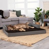 image:imageFurhaven Orthopedic Dog Bed for MediumSmall Dogs w Removable Bolsters amp Washable Cover For Dogs Up to 35 lbs  Plush amp Woven Decor Comfy Couch Sofa  Diamond Brown MediumDiamond Brown Plush  Woven Dcor