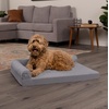 image:imageFurhaven Orthopedic Dog Bed for MediumSmall Dogs w Removable Bolsters amp Washable Cover For Dogs Up to 35 lbs  TwoTone Plush Faux Fur amp Suede L Shaped Chaise  Dark Sage MediumTitanium