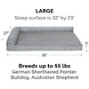 image:imageFurhaven Orthopedic Dog Bed for MediumSmall Dogs w Removable Bolsters amp Washable Cover For Dogs Up to 35 lbs  TwoTone Plush Faux Fur amp Suede L Shaped Chaise  Dark Sage MediumGray Almonds