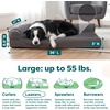 image:imageFurhaven Orthopedic Dog Bed for MediumSmall Dogs w Removable Bolsters amp Washable Cover For Dogs Up to 35 lbs  TwoTone Plush Faux Fur amp Suede L Shaped Chaise  Dark Sage MediumPlatinum Gray