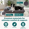 image:imageFurhaven Orthopedic Dog Bed for MediumSmall Dogs w Removable Bolsters amp Washable Cover For Dogs Up to 35 lbs  TwoTone Plush Faux Fur amp Suede L Shaped Chaise  Dark Sage MediumPlatinum Gray