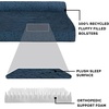 image:imageFurhaven Orthopedic Dog Bed for MediumSmall Dogs w Removable Bolsters amp Washable Cover For Dogs Up to 35 lbs  TwoTone Plush Faux Fur amp Suede L Shaped Chaise  Dark Sage MediumBlue Almonds