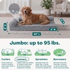 image:imageFurhaven Orthopedic Dog Bed for MediumSmall Dogs w Removable Bolsters amp Washable Cover For Dogs Up to 35 lbs  TwoTone Plush Faux Fur amp Suede L Shaped Chaise  Dark Sage MediumGray Almonds