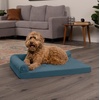 image:imageFurhaven Orthopedic Dog Bed for MediumSmall Dogs w Removable Bolsters amp Washable Cover For Dogs Up to 35 lbs  TwoTone Plush Faux Fur amp Suede L Shaped Chaise  Dark Sage MediumBluestone