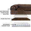 image:imageFurhaven Orthopedic Dog Bed for MediumSmall Dogs w Removable Bolsters amp Washable Cover For Dogs Up to 35 lbs  TwoTone Plush Faux Fur amp Suede L Shaped Chaise  Dark Sage MediumSable Brown