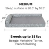 image:imageFurhaven Orthopedic Dog Bed for MediumSmall Dogs w Removable Bolsters amp Washable Cover For Dogs Up to 35 lbs  TwoTone Plush Faux Fur amp Suede L Shaped Chaise  Dark Sage MediumGray Almonds