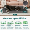 image:imageFurhaven Orthopedic Dog Bed for MediumSmall Dogs w Removable Bolsters amp Washable Cover For Dogs Up to 35 lbs  TwoTone Plush Faux Fur amp Suede L Shaped Chaise  Dark Sage MediumPlatinum Gray