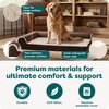 image:imageFurhaven Orthopedic Dog Bed for MediumSmall Dogs w Removable Bolsters amp Washable Cover For Dogs Up to 35 lbs  TwoTone Plush Faux Fur amp Suede L Shaped Chaise  Dark Sage MediumPlatinum Gray