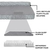image:imageFurhaven Orthopedic Dog Bed for MediumSmall Dogs w Removable Bolsters amp Washable Cover For Dogs Up to 35 lbs  TwoTone Plush Faux Fur amp Suede L Shaped Chaise  Dark Sage MediumGray Almonds