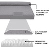 image:imageFurhaven Orthopedic Dog Bed for MediumSmall Dogs w Removable Bolsters amp Washable Cover For Dogs Up to 35 lbs  TwoTone Plush Faux Fur amp Suede L Shaped Chaise  Dark Sage MediumTitanium