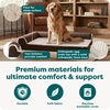 image:imageFurhaven Orthopedic Dog Bed for MediumSmall Dogs w Removable Bolsters amp Washable Cover For Dogs Up to 35 lbs  TwoTone Plush Faux Fur amp Suede L Shaped Chaise  Dark Sage MediumGray Almonds