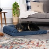 image:imageFurhaven Orthopedic Dog Bed for MediumSmall Dogs w Removable Bolsters amp Washable Cover For Dogs Up to 35 lbs  TwoTone Plush Faux Fur amp Suede L Shaped Chaise  Dark Sage MediumBlue Almonds