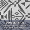image:imageFurhaven Pillow Dog Bed for Large Dogs w Removable Bolsters amp Washable Cover  Plush amp Southwest Kilim Woven Decor Sofa  Black Medallion JumboXLPlush  Southwest Kilim Decor Boulder Gray