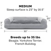 image:imageFurhaven Pillow Dog Bed for Large Dogs w Removable Bolsters amp Washable Cover  Plush amp Southwest Kilim Woven Decor Sofa  Black Medallion JumboXLPlush  Suede Gray