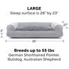 image:imageFurhaven Pillow Dog Bed for Large Dogs w Removable Bolsters amp Washable Cover  Plush amp Southwest Kilim Woven Decor Sofa  Black Medallion JumboXLPlush  Suede Gray