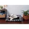 image:imageFurhaven Pillow Dog Bed for Large Dogs w Removable Bolsters amp Washable Cover  Plush amp Southwest Kilim Woven Decor Sofa  Black Medallion JumboXLPlush  Southwest Kilim Decor Black Medallion