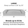 image:imageFurhaven Pillow Dog Bed for Large Dogs w Removable Bolsters amp Washable Cover  Plush amp Southwest Kilim Woven Decor Sofa  Black Medallion JumboXLQuilted Silver Gray