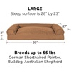 image:imageFurhaven Pillow Dog Bed for Large Dogs w Removable Bolsters amp Washable Cover  Plush amp Southwest Kilim Woven Decor Sofa  Black Medallion JumboXLQuilted Toasted Brown