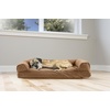 image:imageFurhaven Pillow Dog Bed for Large Dogs w Removable Bolsters amp Washable Cover  Plush amp Southwest Kilim Woven Decor Sofa  Black Medallion JumboXLQuilted Toasted Brown