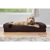 image:imageFurhaven Pillow Dog Bed for Large Dogs w Removable Bolsters amp Washable Cover  Plush amp Southwest Kilim Woven Decor Sofa  Black Medallion JumboXLQuilted Coffee