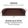 image:imageFurhaven Pillow Dog Bed for Large Dogs w Removable Bolsters amp Washable Cover  Plush amp Southwest Kilim Woven Decor Sofa  Black Medallion JumboXLQuilted Coffee