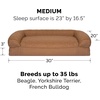 image:imageFurhaven Pillow Dog Bed for Large Dogs w Removable Bolsters amp Washable Cover  Plush amp Southwest Kilim Woven Decor Sofa  Black Medallion JumboXLQuilted Toasted Brown