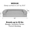 image:imageFurhaven Pillow Dog Bed for Large Dogs w Removable Bolsters amp Washable Cover  Plush amp Southwest Kilim Woven Decor Sofa  Black Medallion JumboXLQuilted Silver Gray