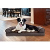 image:imageFurhaven Pillow Dog Bed for Large Dogs w Removable Bolsters amp Washable Cover  Plush amp Southwest Kilim Woven Decor Sofa  Black Medallion JumboXLSofa  Sherpa  Chenille Coffee