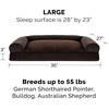 image:imageFurhaven Pillow Dog Bed for Large Dogs w Removable Bolsters amp Washable Cover  Plush amp Southwest Kilim Woven Decor Sofa  Black Medallion JumboXLSofa  Sherpa  Chenille Coffee
