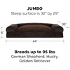 image:imageFurhaven Pillow Dog Bed for Large Dogs w Removable Bolsters amp Washable Cover  Plush amp Southwest Kilim Woven Decor Sofa  Black Medallion JumboXLSofa  Sherpa  Chenille Coffee