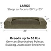 image:imageFurhaven Pillow Dog Bed for Large Dogs w Removable Bolsters amp Washable Cover  Plush amp Southwest Kilim Woven Decor Sofa  Black Medallion JumboXLSofa  Faux Fur  Velvet Dark Sage