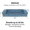image:imageFurhaven Pillow Dog Bed for Large Dogs w Removable Bolsters amp Washable Cover  Plush amp Southwest Kilim Woven Decor Sofa  Black Medallion JumboXLSofa  Faux Fur  Velvet Harbor Blue