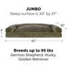 image:imageFurhaven Pillow Dog Bed for Large Dogs w Removable Bolsters amp Washable Cover  Plush amp Southwest Kilim Woven Decor Sofa  Black Medallion JumboXLSofa  Faux Fur  Velvet Dark Sage