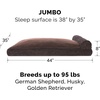 image:imageFurhaven Pillow Dog Bed for Large Dogs w Removable Bolsters amp Washable Cover  Plush amp Velvet L Shaped Chaise  Deep Sapphire JumboXLCorduroy Dark Espresso