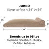 image:imageFurhaven Pillow Dog Bed for Large Dogs w Removable Bolsters amp Washable Cover  Plush amp Velvet L Shaped Chaise  Deep Sapphire JumboXLCorduroy Sandstone