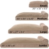 image:imageFurhaven Pillow Dog Bed for Large Dogs w Removable Bolsters amp Washable Cover  Plush amp Velvet L Shaped Chaise  Deep Sapphire JumboXLCorduroy Sandstone