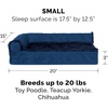 image:imageFurhaven Pillow Dog Bed for Large Dogs w Removable Bolsters amp Washable Cover  Plush amp Velvet L Shaped Chaise  Deep Sapphire JumboXLPlush  Velvet Deep Sapphire