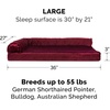 image:imageFurhaven Pillow Dog Bed for Large Dogs w Removable Bolsters amp Washable Cover  Plush amp Velvet L Shaped Chaise  Deep Sapphire JumboXLPlush  Velvet Merlot Red