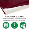image:imageFurhaven Pillow Dog Bed for Large Dogs w Removable Bolsters amp Washable Cover  Plush amp Velvet L Shaped Chaise  Deep Sapphire JumboXLPlush  Velvet Merlot Red